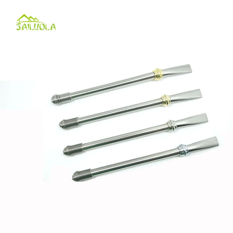 2pcs/lot New Arrival Argentina Yerba Mate Straw Special Pure Stainless Steel Straw Tea Strainer