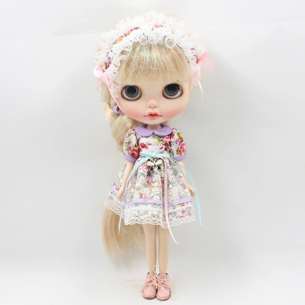 

Fortune Days Blyth doll Mori Girl style Flower dress,Hair decoration,natural dressing Factory Blyth