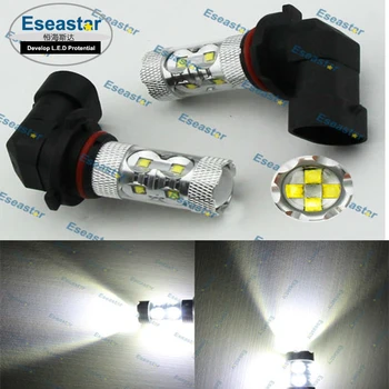 

2pcs eseastar High Power LED 60W fog lamp ,base is H4 H7 9005 H8 H9 H11 9006.High brightness chip dc 9-32v 900LM