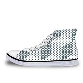 

Canvas Shoes Male Casual Flats High Top Vulcanize Shoes Men Colorful moustache symbols seamless pattern vector image