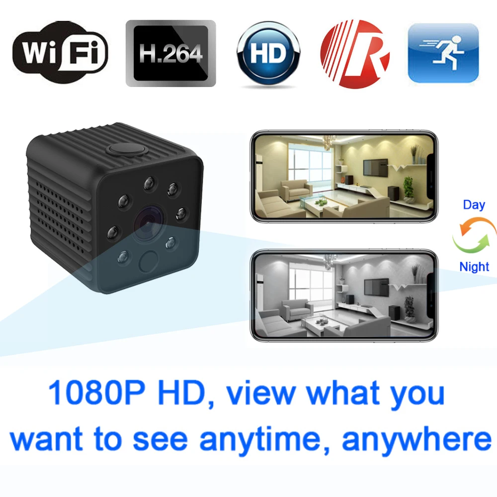 Мини-камера wifi hd 1080P беспроводной видеорегистратор маленькая микро камера