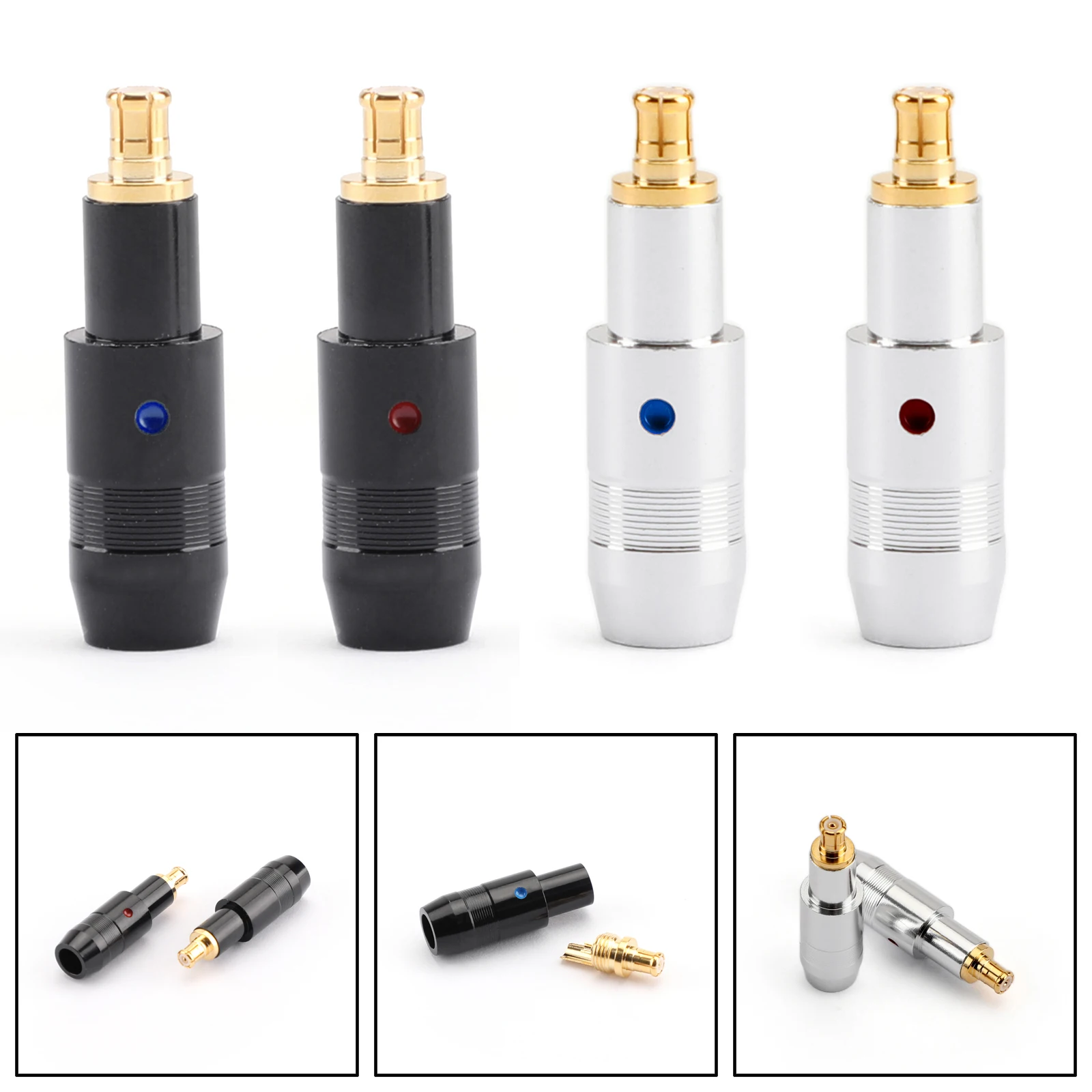 

Areyourshop Earphone DIY Pin Gold Plated Audio Plug For ESW750 770H 990H 950 Silver Black Plug Jack Connector
