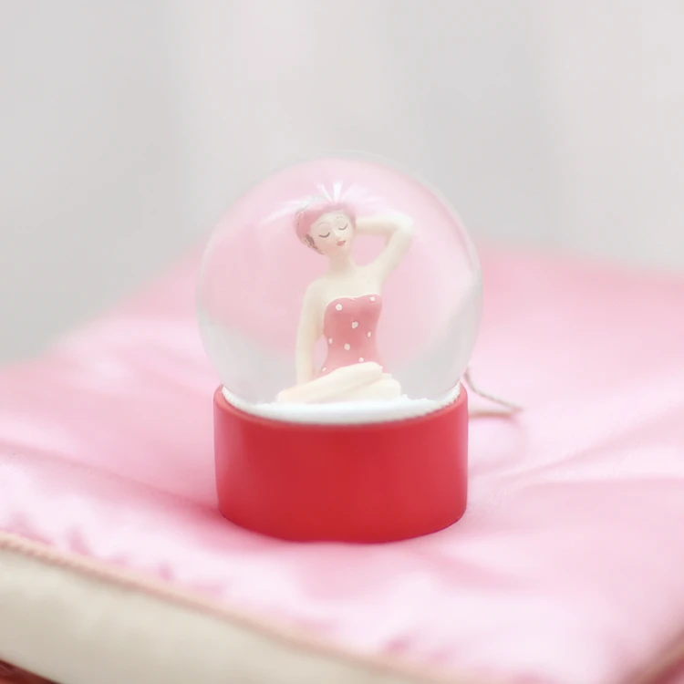 

YUNGE Angel Girl Crystal ball Christmas Decorations For Home Retro Souvenir Gifts Craft Figurine Wedding Decor