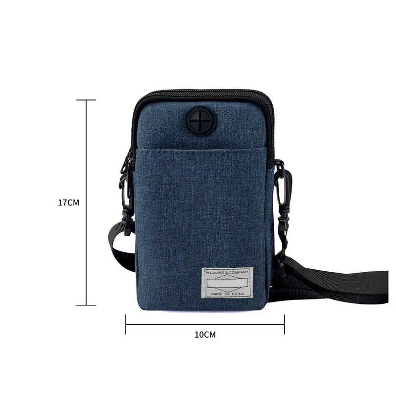 2018 nuevo bolso de teléfono impermeable multifuncional para hombre con agujeros para auriculares WML99