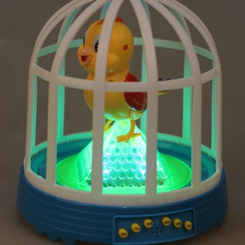 

Sounding Plastic Kids Fancy Children's Toy Electric Simulation Sensor Sound Bird Cage Birds Will Be Called Moving Pets Toys 2020