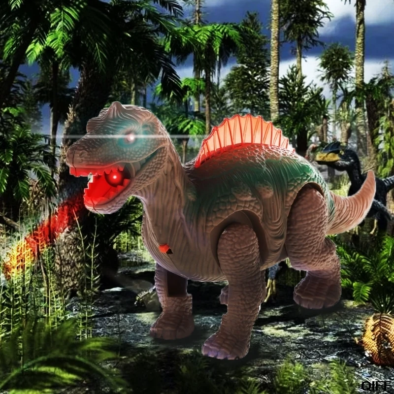 Прямая поставка и мощная электрическая ходьба со звуком динозавр игрушки животные модель игрушки для детей May06