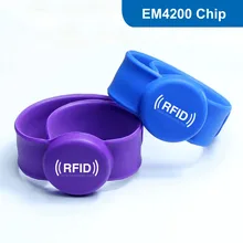 WB07 силиконовый браслет для радиочастотной идентификации RFID Браслет для контроля доступа по отпечаткам с EM4200 чип