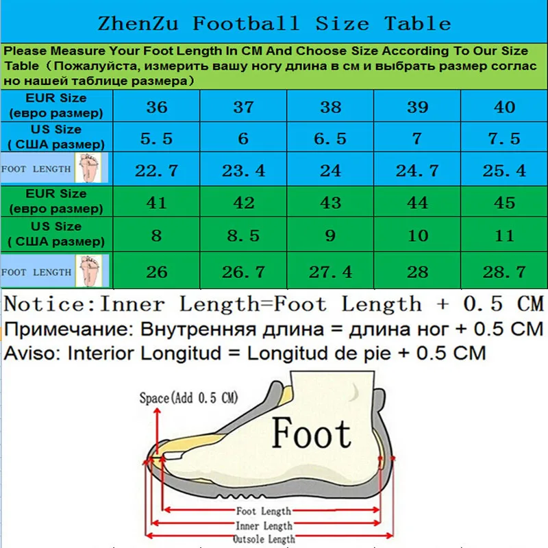 football boots size
