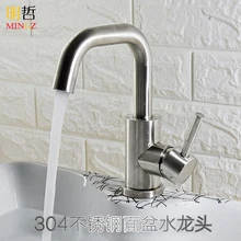 Тазик горячей и холодной краны 304 из нержавеющей стали ванной умывальник один холодный смеситель с одним отверстием