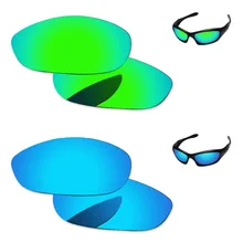 Ледяной Синий и Изумрудный зеленый 2 пары зеркальные поляризованные Сменные линзы для монстров очки для собак рамка UVA и UVB Защита