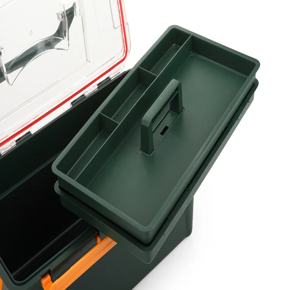 Topind 1 шт. темно-зеленый двойной слой Водонепроницаемый коробка ручной инструмент, большой De pêche снасти Box