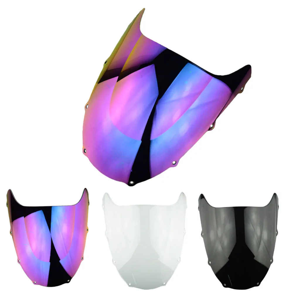 

3 Colors Windshield Screen Panel Cowl Fairing Windshield WindScreen Double Bubble For Kawasaki NINJA ZX 9R 1998-1999