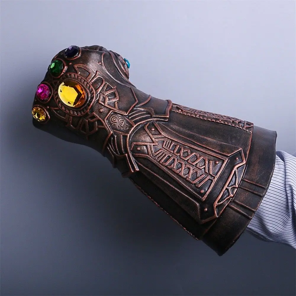 Cosplay Infinity Gauntlet Avengers Infinity War Thanos Gloves Gold Cosplay Studs Halloween Prop New (6)