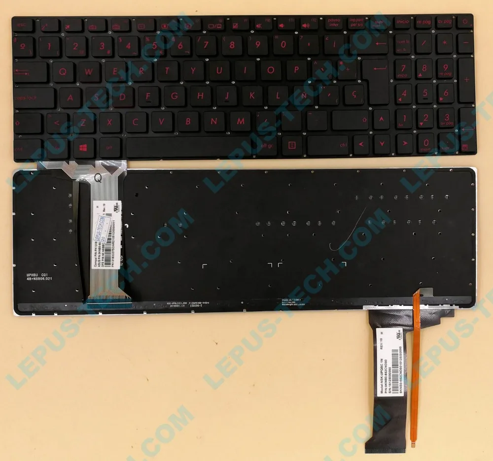 Оригинальная испанская клавиатура SP с подсветкой для Asus N551 G551 N552 GL551 GL552 GL771 черная