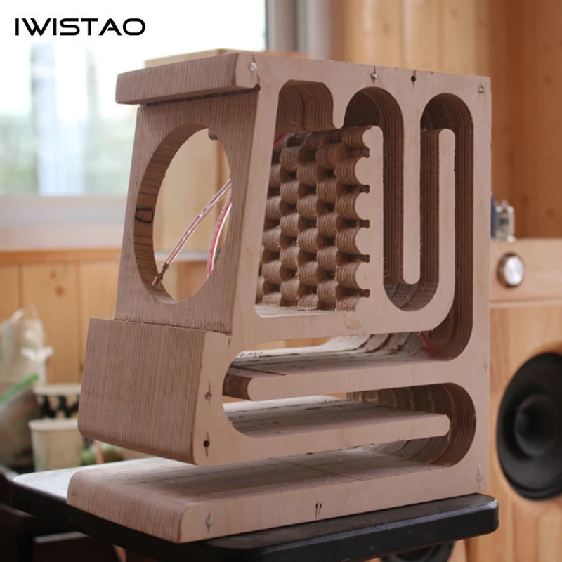 IWISTAO HIFI динамик пустой шкаф готовой лабиринт структура с дубовым деревом для 3/4 дюймов полный спектр динамик блок DIY