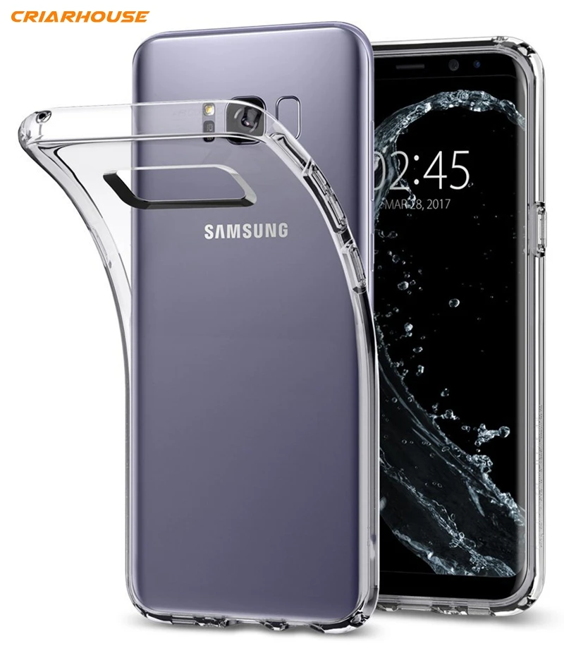 Прозрачный чехол для телефона Samsung S6 S7 Edge S8 Plus Note8 S7edge S8Plus Note 8 задняя крышка из