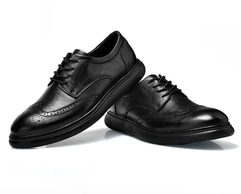 Cuir Loisirs Noir Errfc Homme Mode Dentelle En Plate Robe Chaussures Hommes Tendance Taille Richelieu 3846 forme Noire Jusqu'à Avant Designer La Jlc1TFK