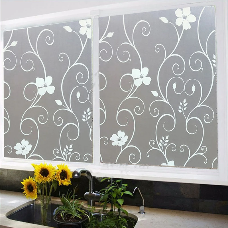 

Bathroom Glass Window Film Stained Paper PVC Decorative Vinyl Privacy Window Glass Door Stickers for Home Deco