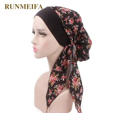 Пасторальный Стиль мусульманские черепа и шапочки стрейчевая ткань головной убор для женщин роскошный бренд головной платок африканская повязка шляпа