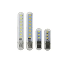 1pcs USB LED Night Light Portable 3LEDs 8LEDs Keychain 5V Bulb Book Lamp Gadget for Reading Notebook Power Bank Computer Laptop