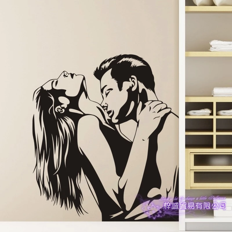 Настенная Наклейка Naked Couple для ванной комнаты художественное украшение дома