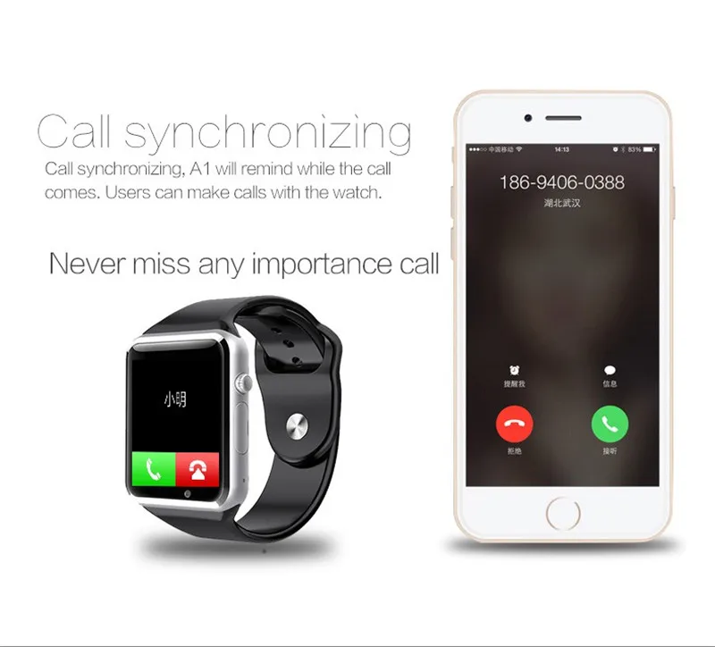 Bluetooth A1 W8 Смарт-часы для Apple Android наручные часы с поддержкой SIM/TF карты вызова умные часы для детей подарок с камерой