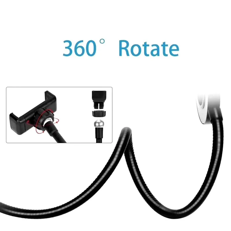

Selfie Ring Light Phone Holder Stand for Live Stream Makeup Bracket Clamp Clip On Desk LED Lamp LO88