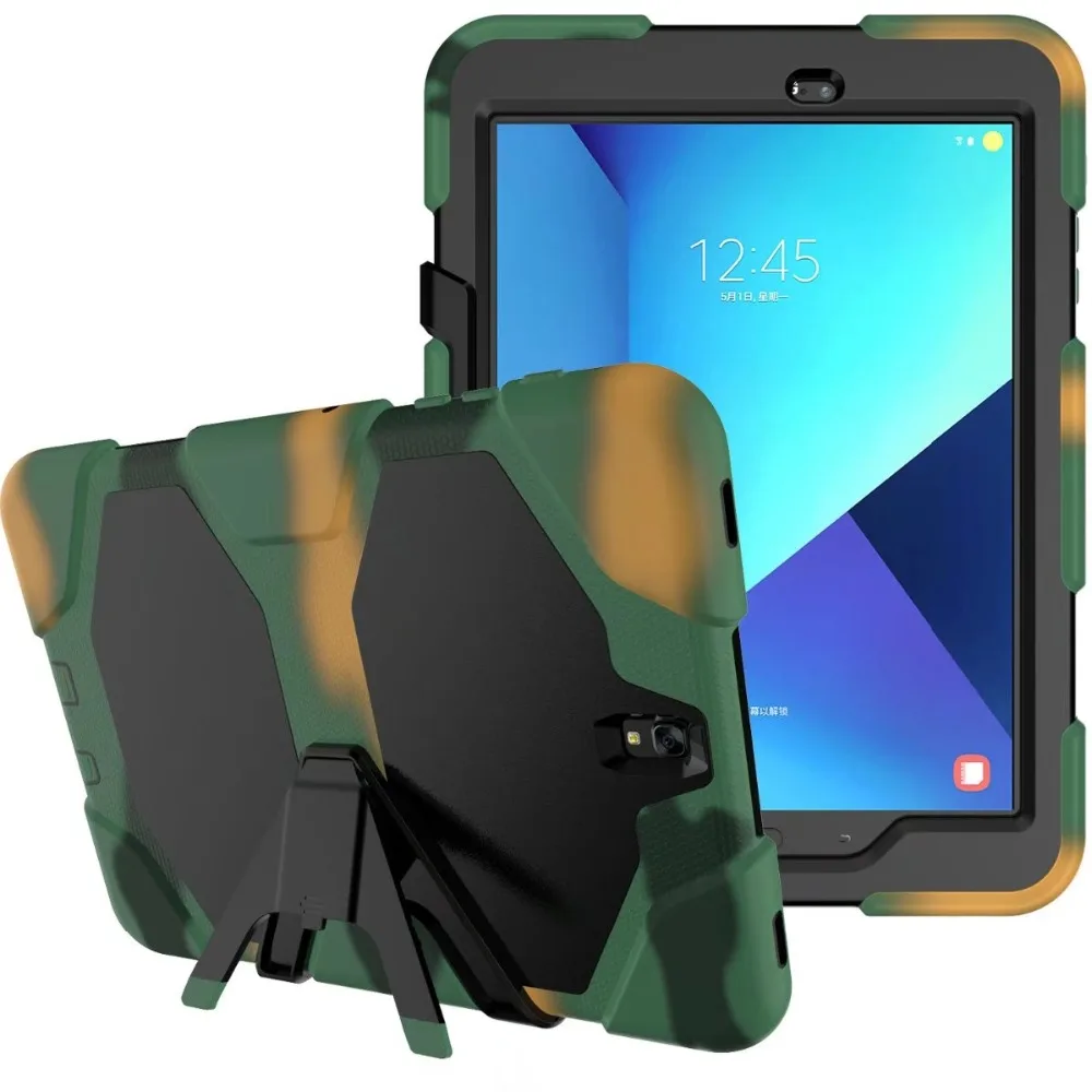 

3 In1 Heavy Armor Fashion Shockproof Silicone Cover for 2017 Ipad Pro 12.9 Shock Proof Tablet Hard Case Stand Shell Skin + Pen