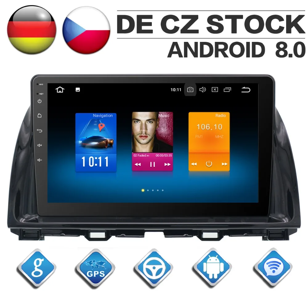 

10.2 Inch 4G+32G Android 8.0 Car Radio for Mazda CX-5 2013-2015 Atenza GPS Navigation CD DVD Player Octa Core 2 Din Stereo Unit