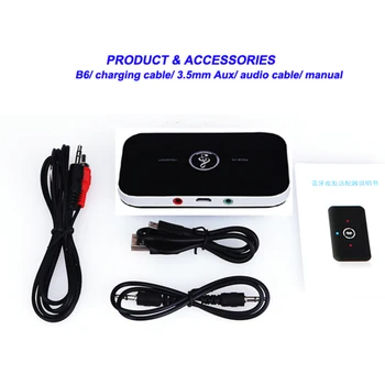 

Bluetooth 4.1 Transmitter & Receiver Wireless A2DP Audio Adapter Aux 3.5mm Audio Player for TV / Home Stereo /Smartphone 2in1