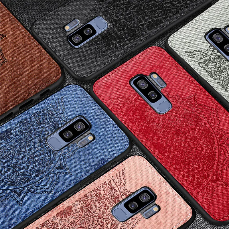 Гибридный тканевый ТПУ Magenetic чехол для телефона samsung J6 J4 плюс J6Prime A30 A40 A50 A70 M10 M20 S7Edge