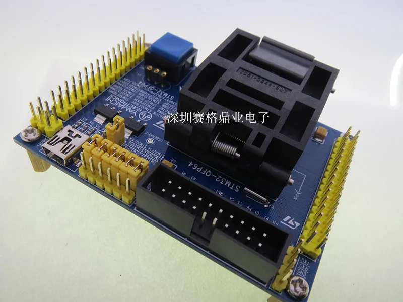 Раскладушка STM32F030 STM32F100 STM32F103 STM32F407 YAMAICHI LQFP64 IC51-0644-807 IC Сжигание сиденье разъем адаптера испытательный стенд