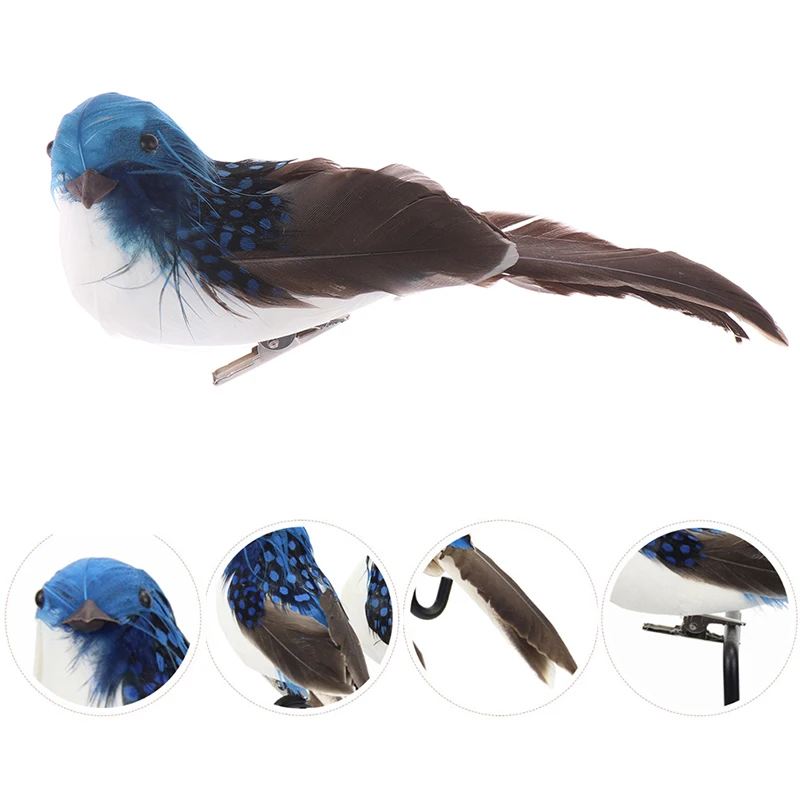 Fake Craft Birds Artificial Foam Feathers Mini Bird Decoration Mariage Table Birthday Party Decorations Kids Wedding 1pc feather bird figurines miniature ornament miniature figurines ornament crafts