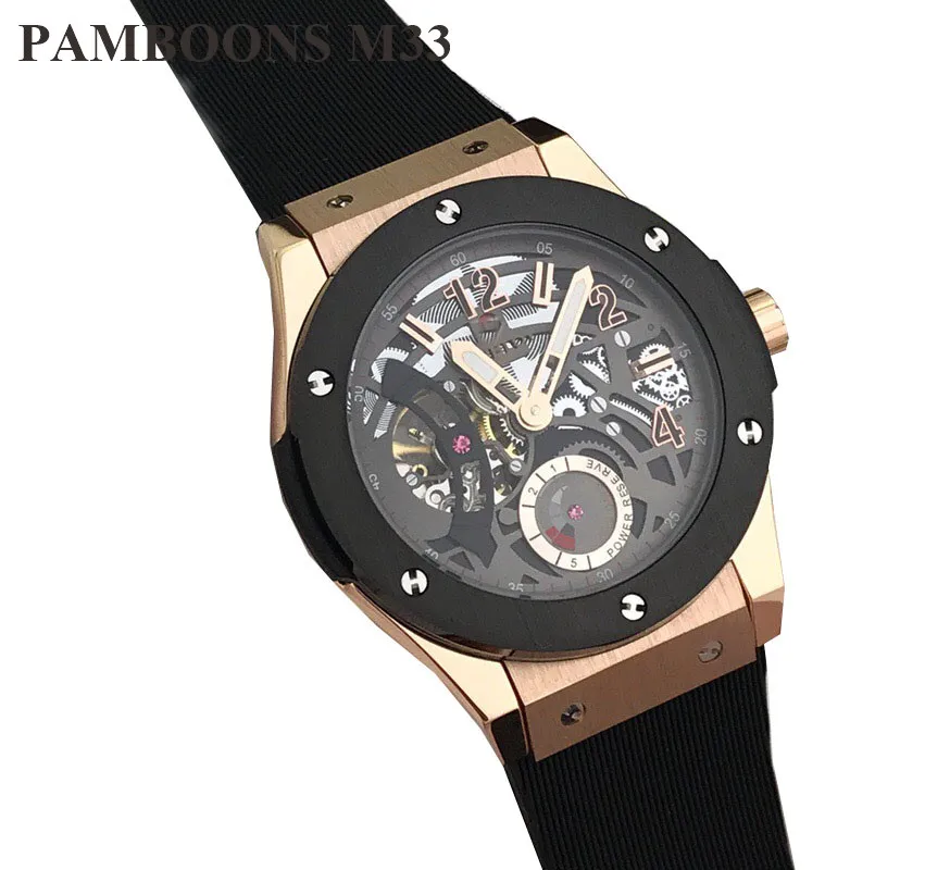 

Original Rose Gold Fashion Men Watch Top brand Multifunction Automatic Watch Men Calendar Waterproof Luminous Mechanical watches