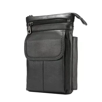 

Cell Phone Case Genuine Leather zipper pouch Belt Clip Waist Purse cases Cover for Cat S41 Blavkview BV4000 Oukitel K10000 Max