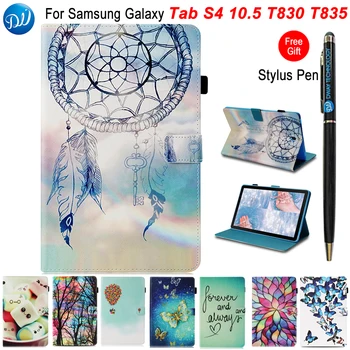 

DWaybox For Samsung Galaxy Tab S4 10.5 T830 T835 Folding Flip PU Leather Protective Cover Case Stand Holder With Auto Wake/Sleep