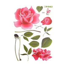 Настенные наклейки с розой и цитатой, съемная наклейка, домашний декор, сделай сам, художественное украшение