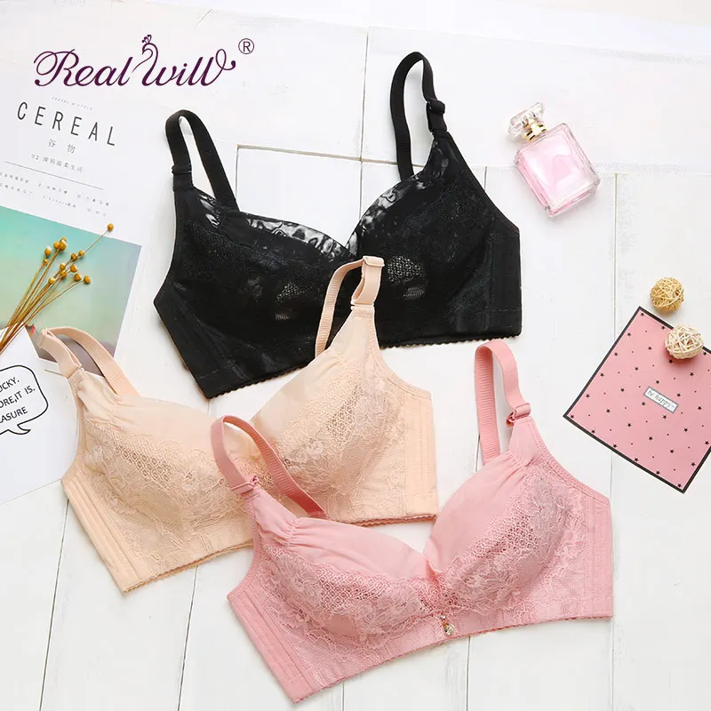 Realwill lace push up  plus size wire free Bra  underwear for women lace top soutien gorge grande taille femme -in Bras from Underwear  Sleepwears on Aliexpresscom  Alibaba Group