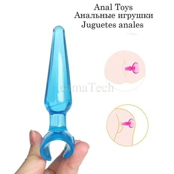 camaTech Crystal Jellies Anal Butt Plug Sucker G-Spot Stimulating Soft Silicone Insert Stopper For Men & Women Beginner Sex Toys 1