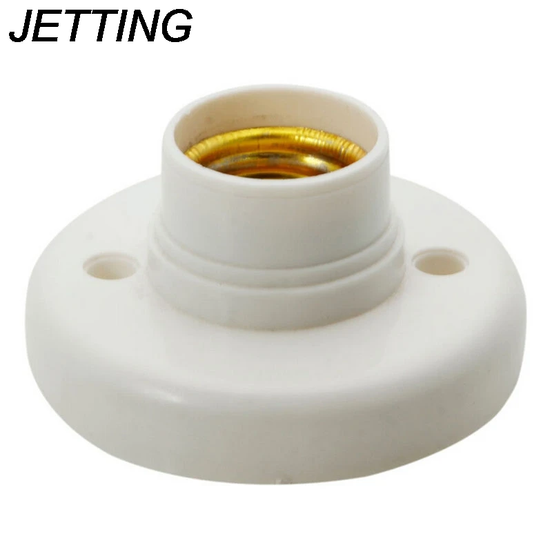 1PCS E27 Socket Lamp Base Holder Bulb Adapter Round Screw LED Light Fixing Fitting E27 Socket Connector Plug