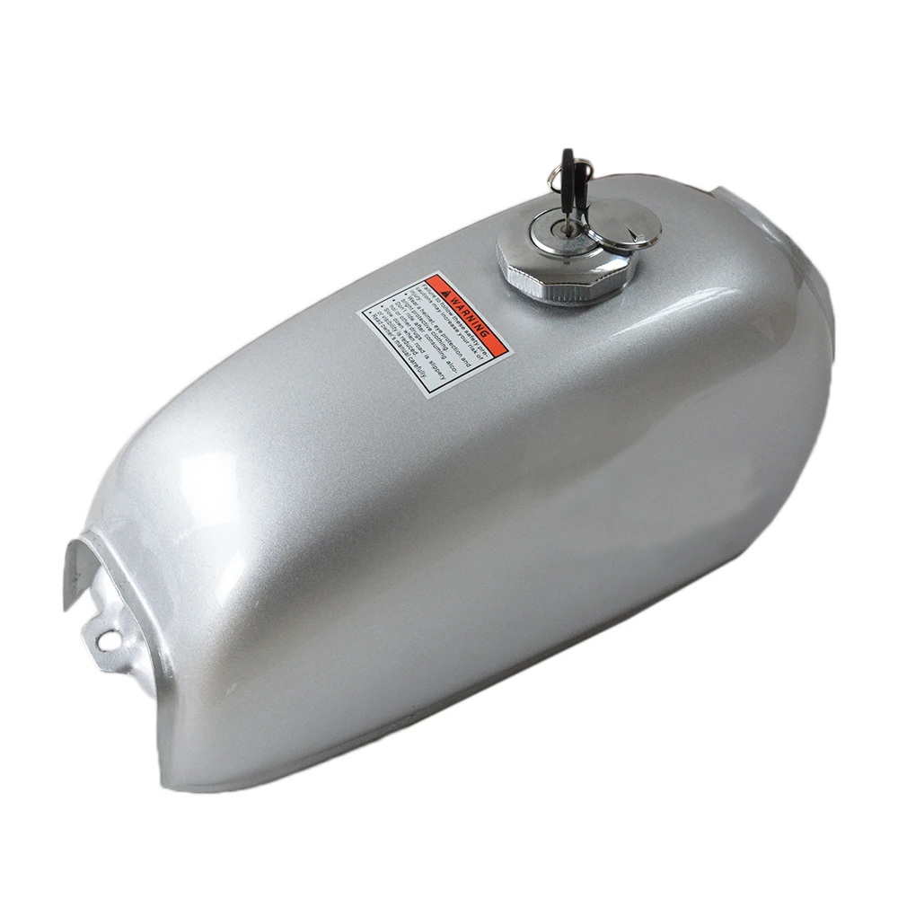 Новый мотоцикл Серебряный Топливный бак газа для ретро Кафе Racer Tank Jialing70 6L Gal