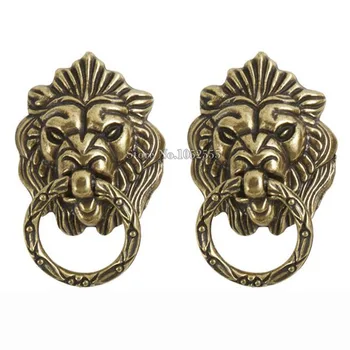 

Free Shipping 10pcs Antique Bronze Cartoon Lion Head Cabinet Handles Knobs Drawer Pulls Closet Drawer Door Hardware