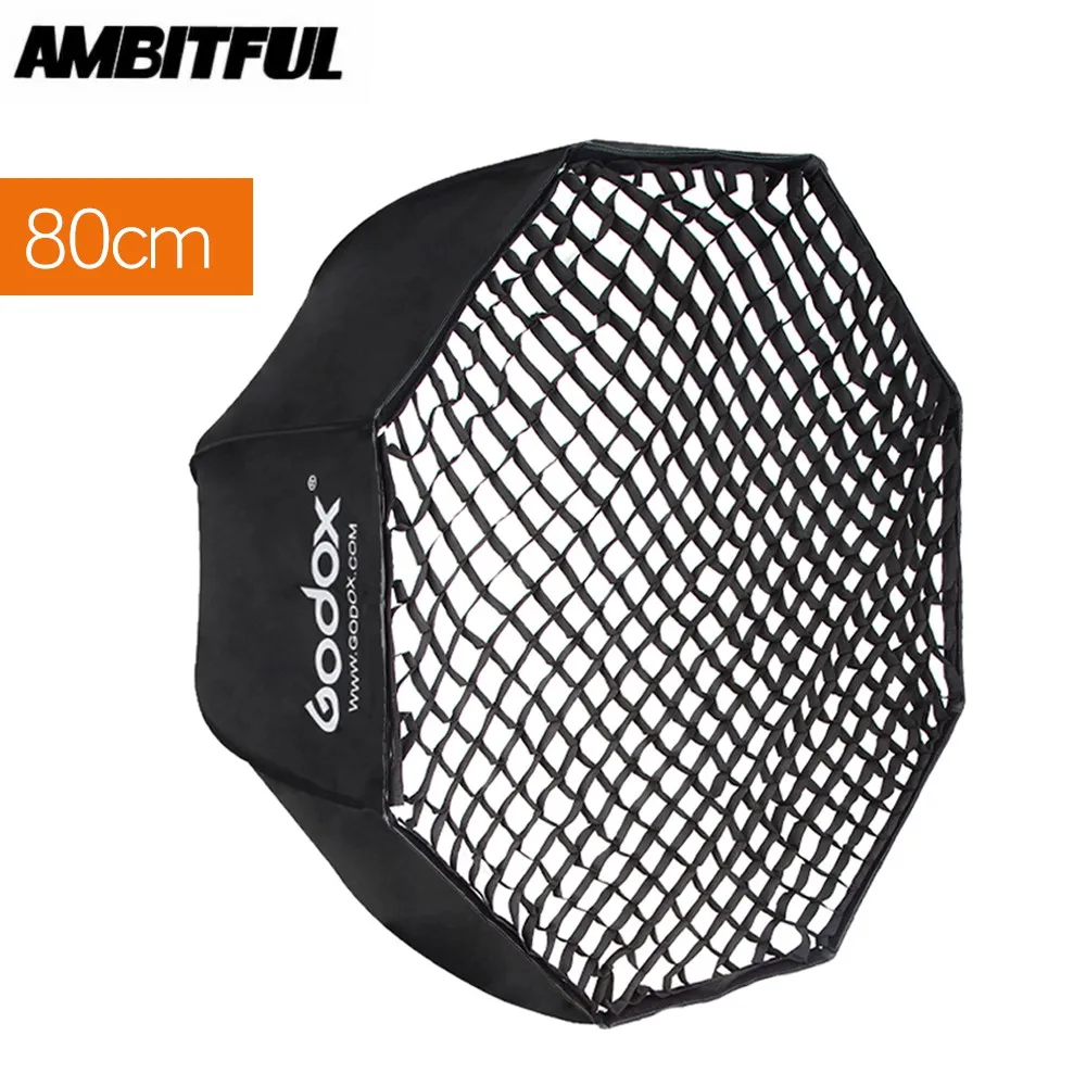 

Godox Portable 80cm 32" Umbrella + Honeycomb Grid Octagon Softbox Reflector Honeycomb Softbox for Flash Speedlight
