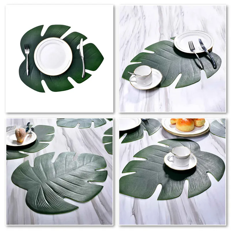 Моделирование растений лист теплоизоляция подстаканник колодки Настольный коврик скандинавском стиле украшения для дома кухни