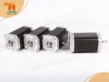 

(German Ship & No Tax)4 PCS Nema 34 Wantai Stepper Motor 14mm Shaft diameter, 1232oz-in, 5.6A, CNC Mill, Engraver,Cutter