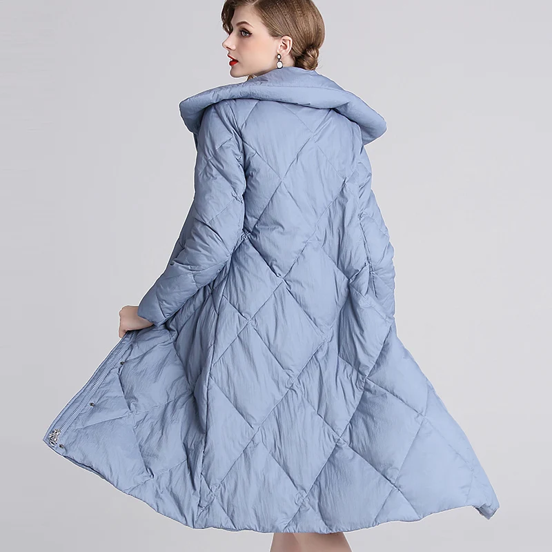 

Winter Coat Women 2019 New Women Duck Down Ultra Light Jacket Coat Winter Female Slim Down Coat Single Breasted Long Down Parkas