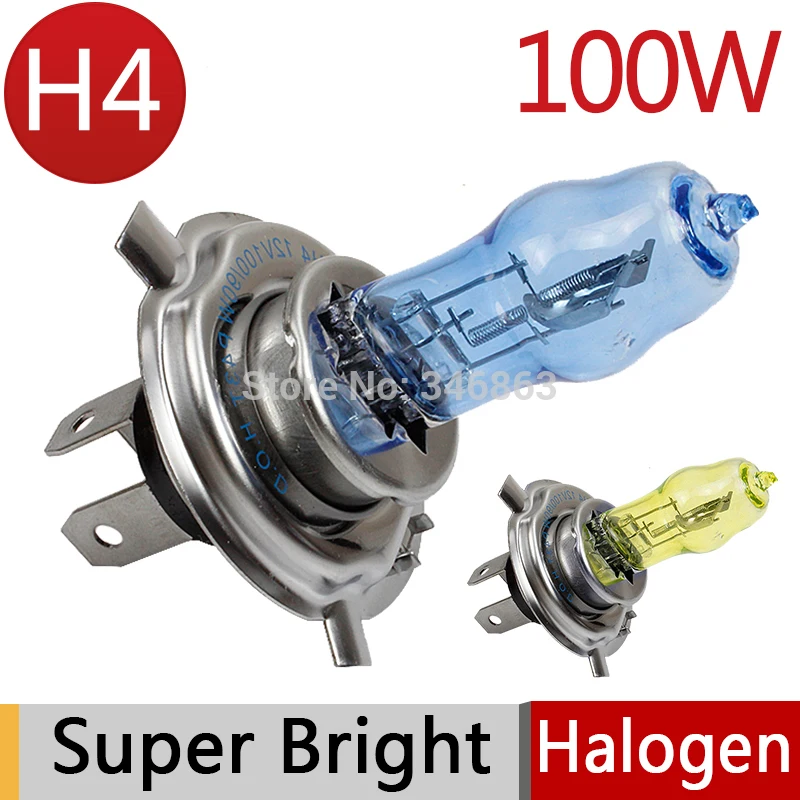 

2 PCS H4 Halogen Headlight 3000K/6000K White/Yellow 12v 90/100w Car Light Source Car Bulbs Lamp Car Styling for Ford Fiesta