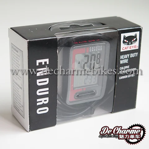 CATEYE ENDURO CC-ED400 WIREED BLACK//RED BICYCLE SPEEDOMETER COMPUTER