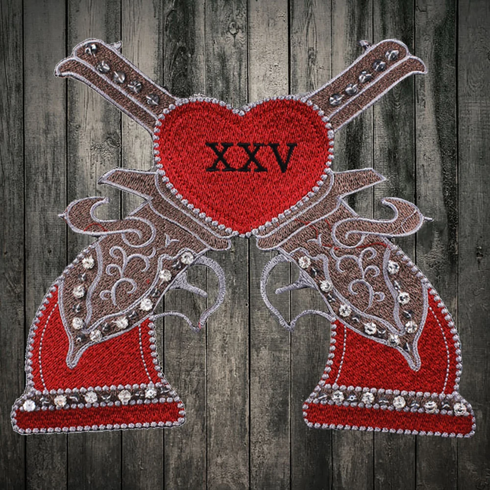 

New! Guns N DIY patches 23X19cm Iron on Patch / Embroidered Patch This Appliques Are Great for T-shirt, Jean ,Jacket, Backpack