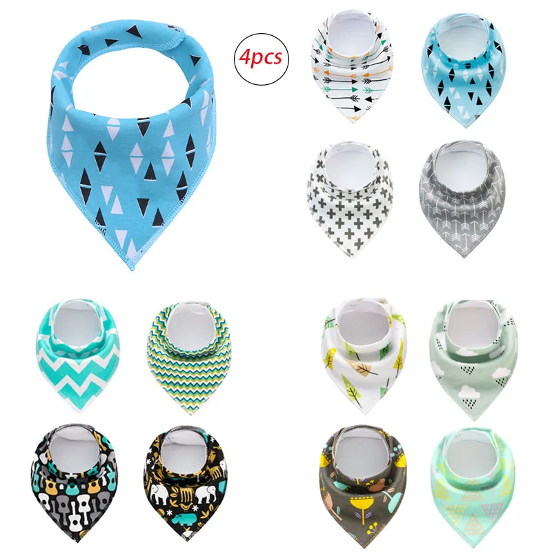

4 Pcs Dog Bandana Bib Scarf Many Patterns Cotton Soft Pet Dog Grooming Accessories Adjustable Dog Collar Bandana For Puppy Cat